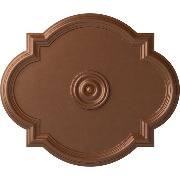 Ekena Millwork Waltz Ceiling Medallion (Fits Canopies up to 5 1/4"), 24"W x 20 1/2"H x 1 1/8"P, Polished Copper CM24WAPOS - main